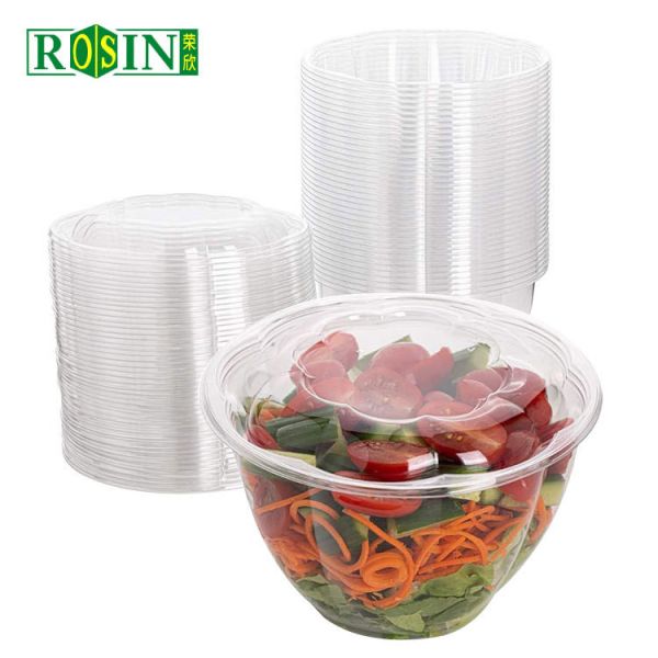 48 Oz Plastic Disposable Clamshell Fruit Packaging For Fresh Cut Fruit