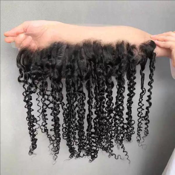 High Quality PIxie Curl 13*4 HD Lace Frontal Raw Indian Virgin Hair 100% Human Hair Highly Elastic