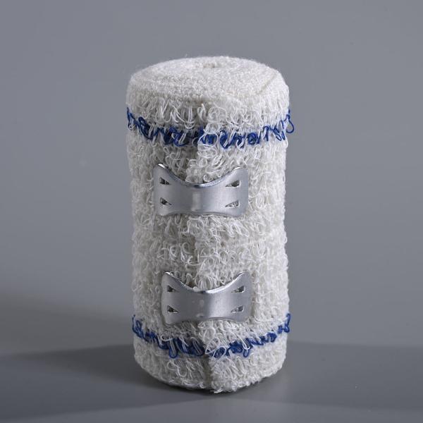 Blue Red White Color Line Medical Cotton Crepe Bandage Elastic Crepe Bandage Spandex Crepe Bandage