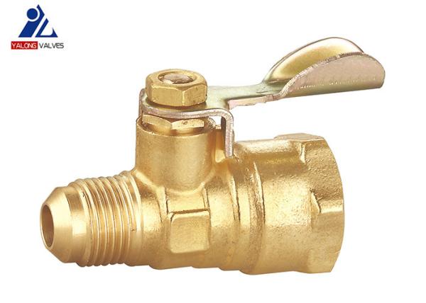 PTFE Brass Gas Valve Natural Color DN10 Brass Gas Ball Valve