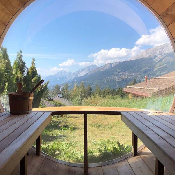 2 Person Hemlock Wet Dry Whiskey Barrel Sauna With Window Steam Room