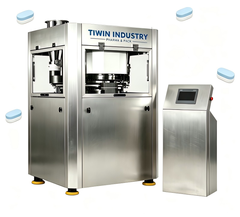 TEU-H65 Automatic GMP Double Layer Pharmaceutical Tablet Press Machine 65 Stations B Tooling 280800 Pcs/Hr CE