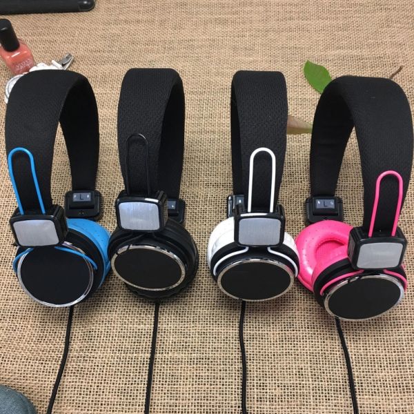 stainless steel wire rail hifi stereo headphone with 1.2m wire length for student in rotated ear covers