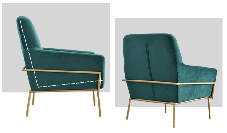 Leisure Baby Pink Armrest Sofa chair Lounge for Living room Hotel