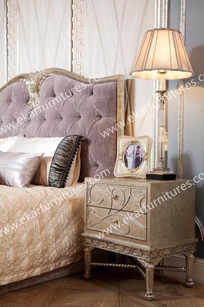 White French Palace Royal style nightstand with carving leg AB-301