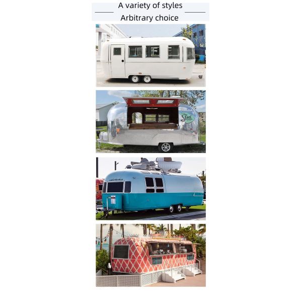 Towable Food Trailer Fully Equipped Mobile Food Truck for Trendy Food Service Kiosk