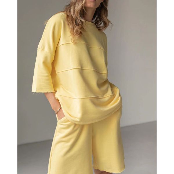 Женский комплект капюшонов Т-шорты 5 четвертей Трусы тренировка бег