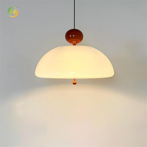 JYLIGHTING Vidro branco de cabeça única LED lustres versáteis clássicos modernos & luzes de pingente luz de pingente de vidro interior