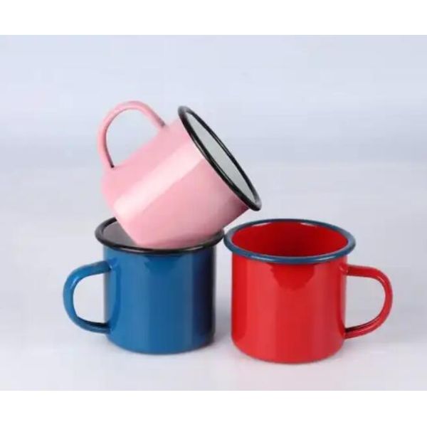 150g Enamel Mug Sublimation 12oz Cups Straight Tumbler Blanks Wine Water Bottle