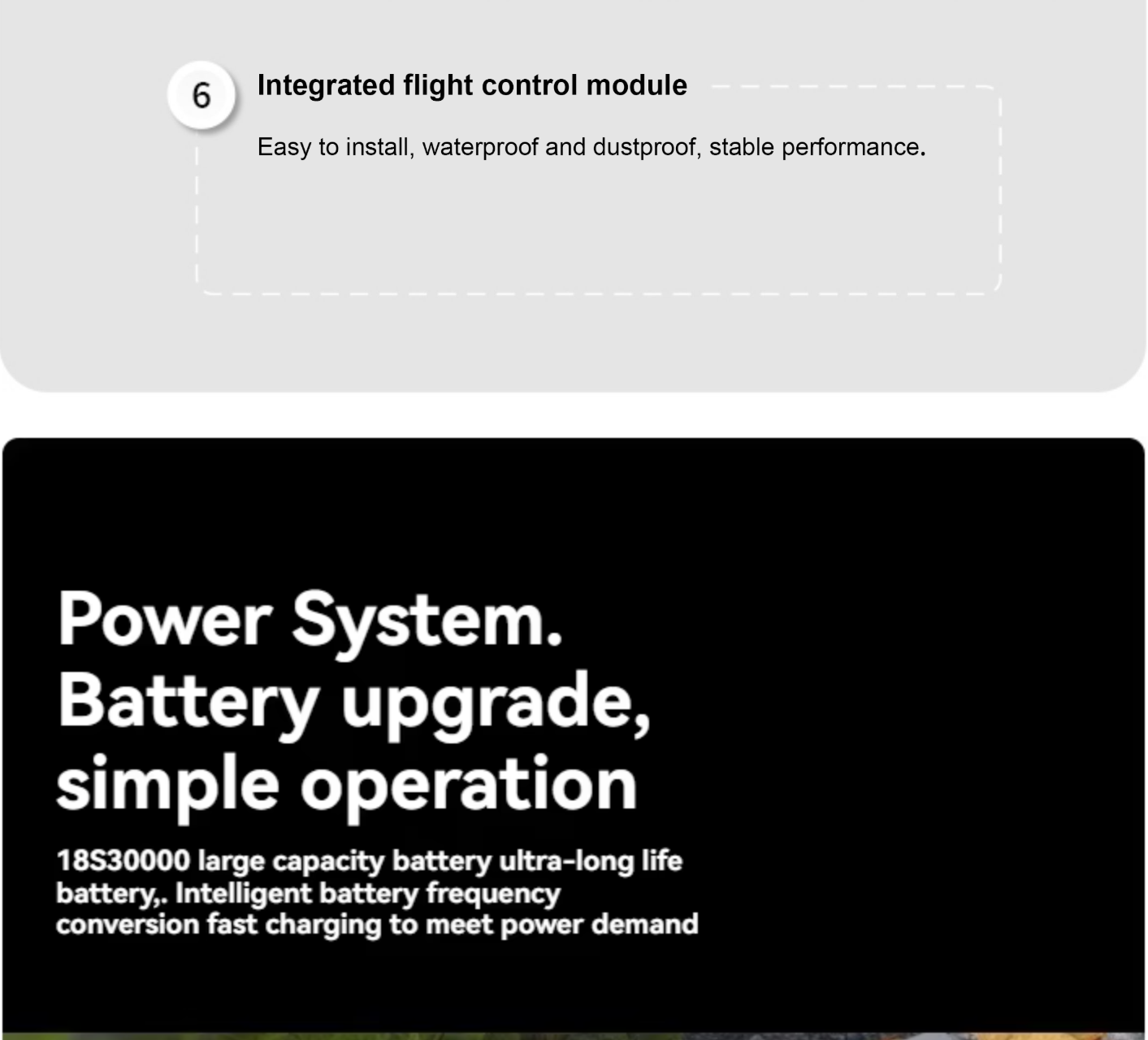 Revolutionary JIS HV50 Disinfection Drone 2300mm Wheelbase 5-10m/s Flight Speed Powerful Motor for Plant Protection