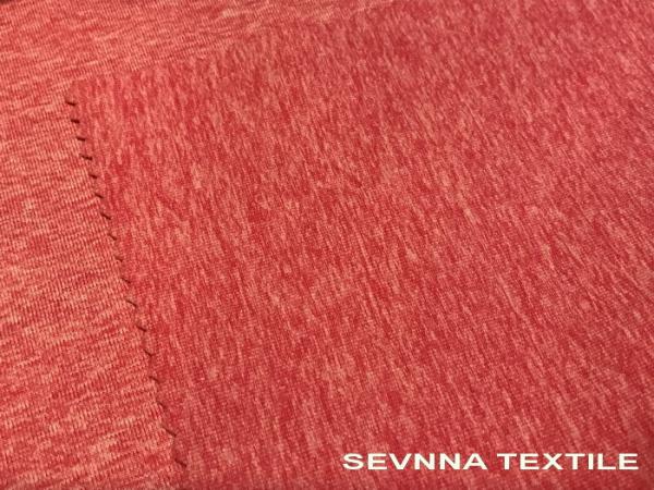 O cinza feito malha Cationic de Heather da tela do desgaste da ioga do jérsei colore o Spandex do poliéster