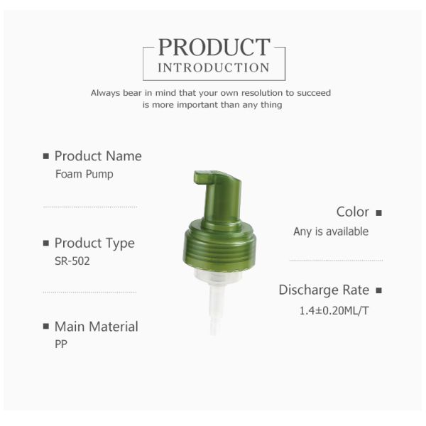 Hand Soap Dispenser Pump Plastic Skin Care Cleaning Foam Pump SR502A
