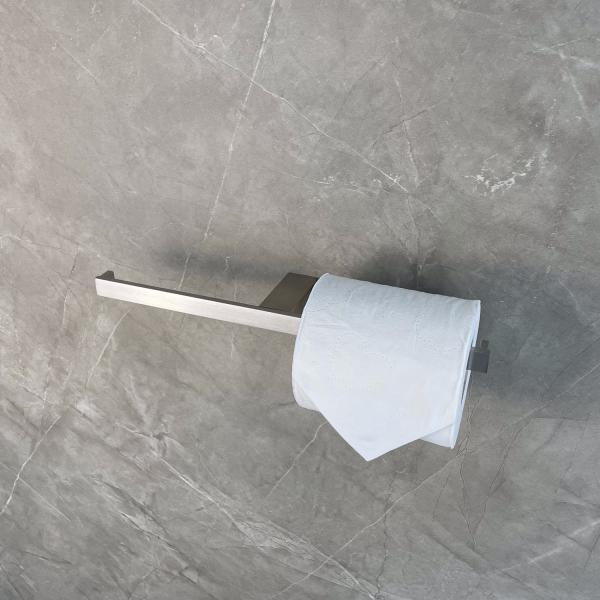 Heavy Duty SS Double Post Toilet Paper Holder Silver Color
