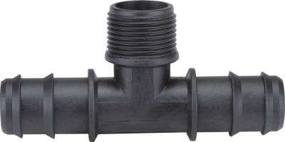 Conector plástico Dn12 16 da irrigação de gotejamento T dos conectores da tubulação da irrigação 20 25mm