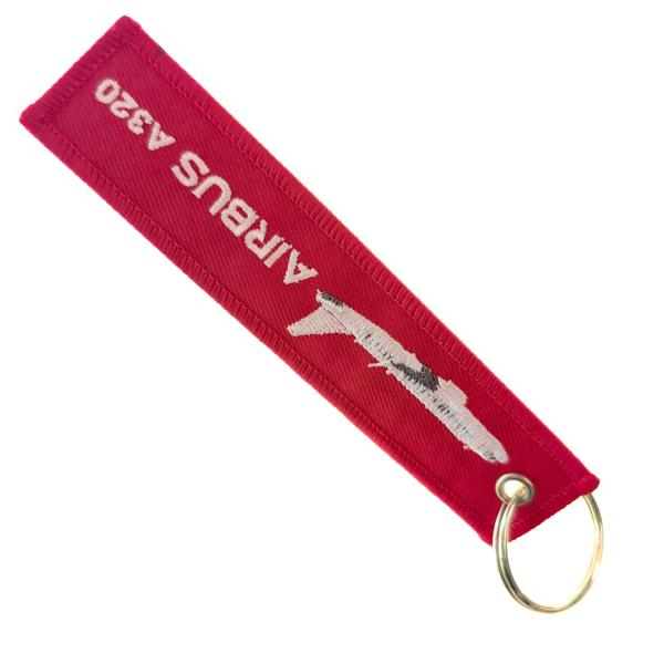 Airbus A320 Precision Embroidery Keychain | Aviation-Grade Fabric + Reinforced Metal Ring | Collector's Travel Essential