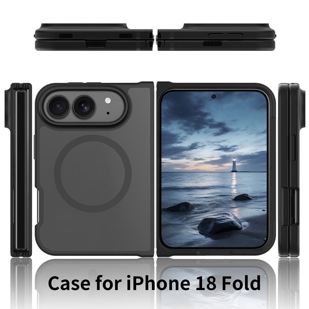 Laudtec Two-Piece TPU+PC Matte Anti-Shock Wireless Charge Magnetic Mobile Phone Back Shell for iPhone 18 Fold Custom Logo OEM