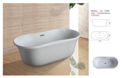 Modern Bathtub,Acrylic bathtub white color,seamless Bathtub. HK-7048 Size:170X80X62CM