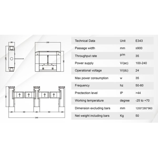 Mechanical Stainless Steel Turnstiles Retractable Swing Barrier Turnstile