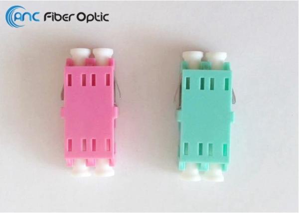 Duplex LC Fiber Optic Adapter Flangeless One Body Design With Ceramic Sleeve Inside