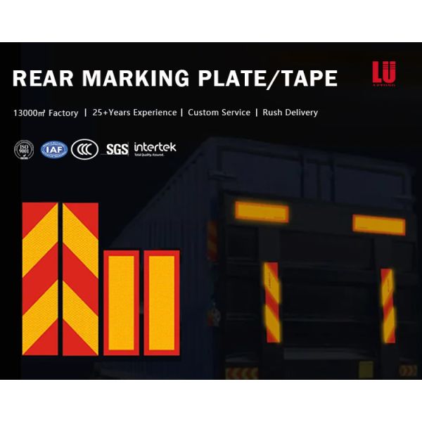 Heavy Duty Vehicle Conspicuity Markings Truck Rear Reflector Plate