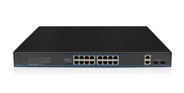 16 portos do ponto de entrada do interruptor 16 10/100/1000M do ponto de entrada do gigabit dos portos e portos combinados de 2 gigabits