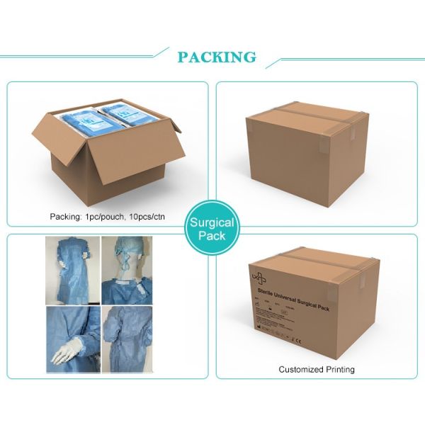 Long Sleeves Medical Protective Suit Disposable Reinforced Surgical Gown