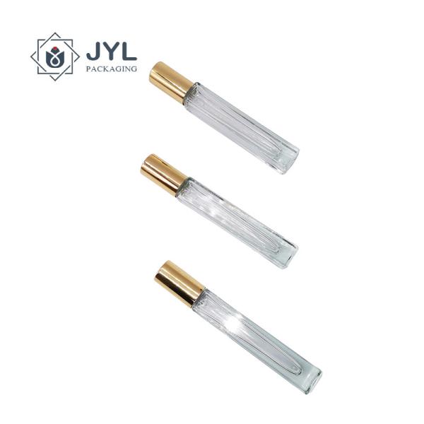 Mini Perfume Atomizer recarregável, pulverizador ultraleve do curso da fragrância da bomba dourada