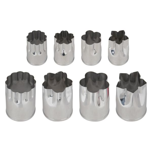 Vegetable Cutters Shapes Set (8 Piece) - Cookie Cutters Fruit Mold Cheese Presses Stamps for Kids Shaped Treats Food