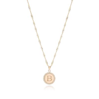 18K Gold ‘B’ Pendant Necklace