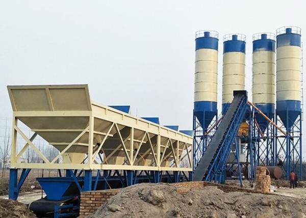Commercial Fixed Ready Mix Concrete Plant , 90m3 Belt Type Concrete Batching Plant