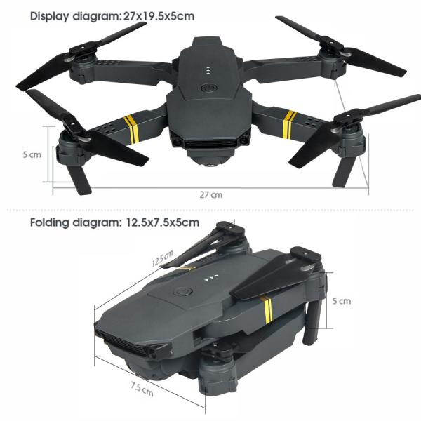 Foldable Altitude Hold Quadcopter Drone with HD Camera Live Video e58 drone