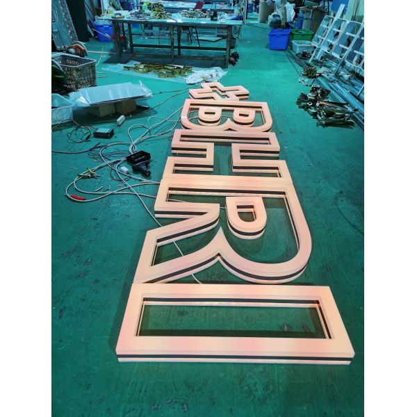 Outdoor Building stores advertising rimless Acrylic full illuminated 3d logo led light electronic channel Letters signs