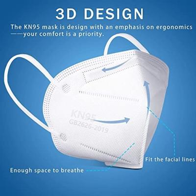 Hotodeal 5 Layers Cup Dust Mask KN95 Face Mask Against PM2.5