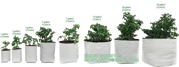 Nursery Growing Bags Large, 7.8x8.6 inches Biodegradable Fabric Seedling Grow Bag, Seed Starting Pots Pouches