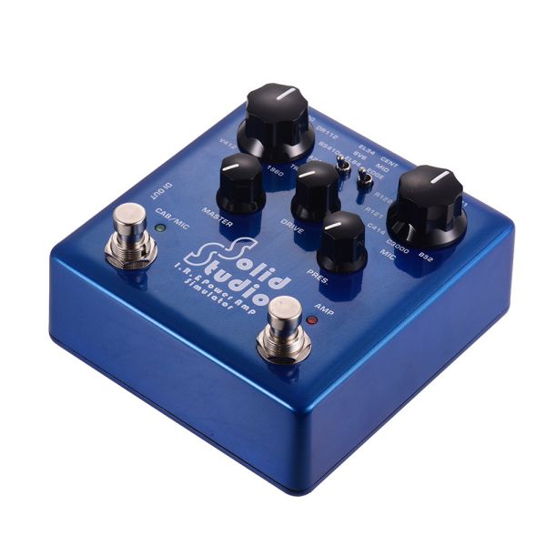 Solid Studio IR Power Amp Simulator Guitar Multi Effect Pedal Dual Footswitch Builtin 8 Cabinet 8 Microphone True Bypass