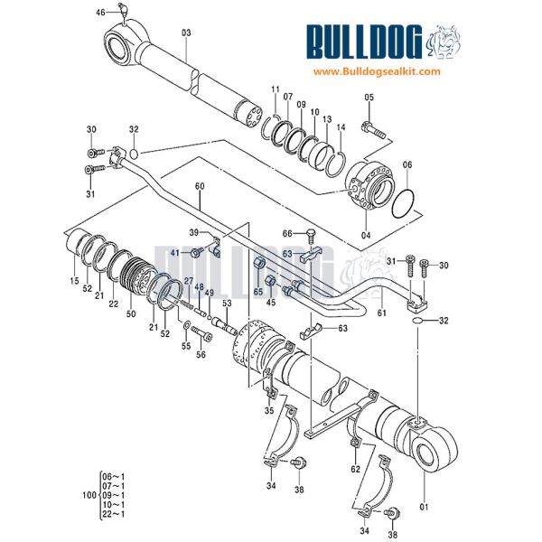 9207059 9257550 Hitachi ZX240 ZX230 ZX250 Hydraulic Arm cylinder seal kit