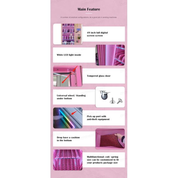 Customized Small Size Automatic Beauty Mini Vending Machine Lipgloss and Eyelashes Vending Machine