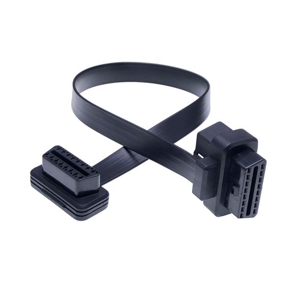 OBD Diagnostic Tool Customized 50CM Right Angle OBD2 OBDII OBD Male to Samsung 12PIN Ribbon Extension Cable