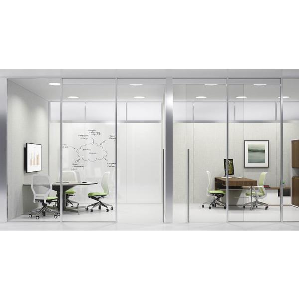 Muro de séparation en verre de bureau insonorisé pour système panoramique à vitrage unique