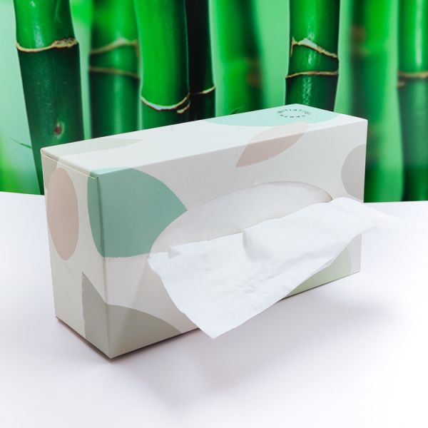 Wholesale High Quality 4 Ply Bamboo Soft Pocket Facial Tissues Natural Color Boxed Tissues