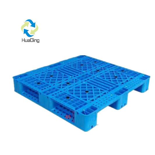 Heavy Duty 1000*1000 Four Way Entry Single Face Grid 6 Runner Plastic Pallet