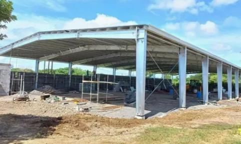 Prefabricated Portal Framed H Section Column Steel Structure with Earthquake Resistance