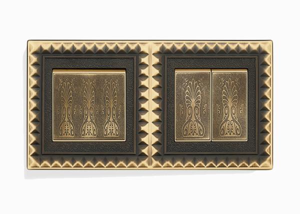 Popular Brass Switches And Sockets 91.2mm Electric Wall Light Switch