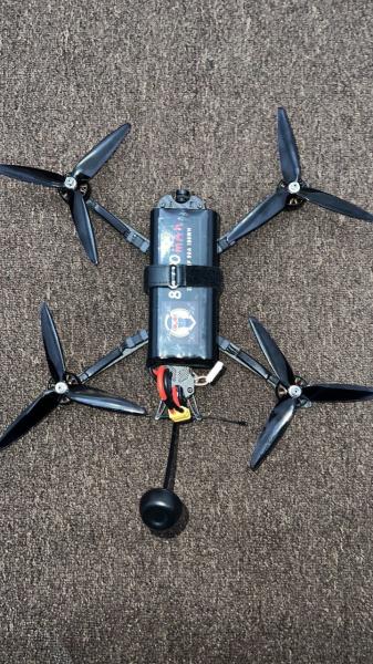 Drone de course FPV RC noir de 7 pouces avec une charge utile de 2 kg et kits de caméra de vision nocturne 5.8G 3W VTX 1.2G ELRS 915