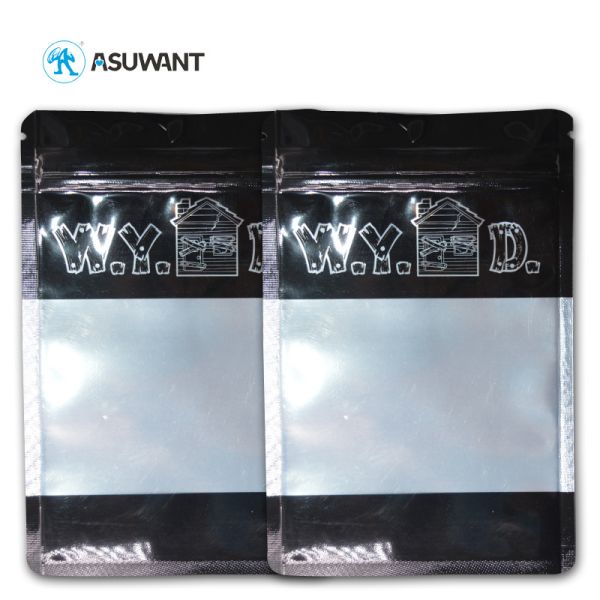 Clear Front PET / PE Flexible Plastic Bag Mylar Ziplock Bags For Marijuana Weed
