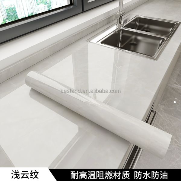 Peel Off Marble Wallpaper Heat Resistant 10m Black Marble Effect Wallpaper