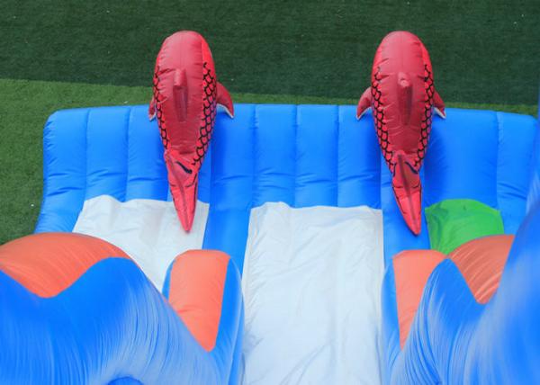 Garden Outdoor Inflatable Water Slide , Big Party Cartoon Toddler Water Slide