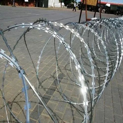 Customized Single Coil Razor Wire Fencing BTO-22 stainless steel