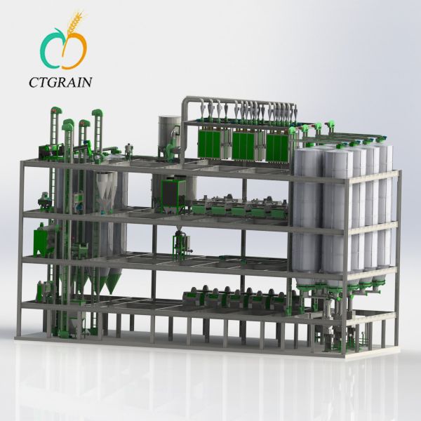 Machines compactes automatiques d'usine de minoterie de rouleau de blé de moulin