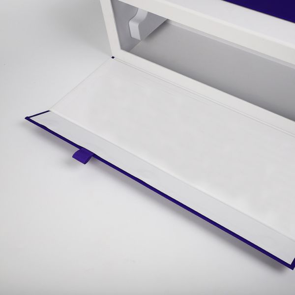 Personalized One Piece Wine Bottle Gift Box White Folder Golf Foil Logo FSC